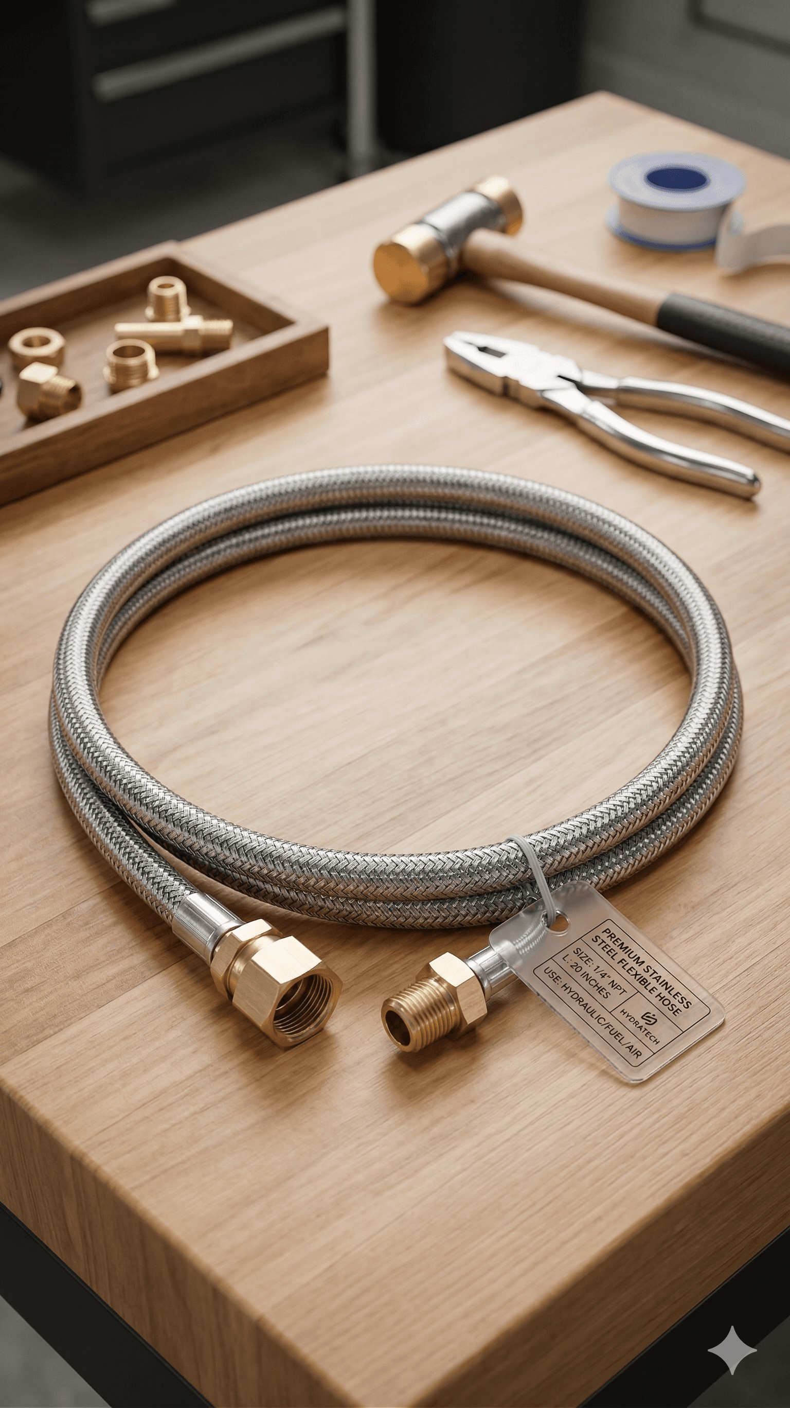 Braided Stainless Steel CO₂/Gas Hose
